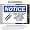 Signmission Fire Escape Ladder Keep Area Clear Sign, Vinyl Decal, 10in W x 7in L, 2PK OS-2PACK-NS-D-710-L-12582 - alternate 2